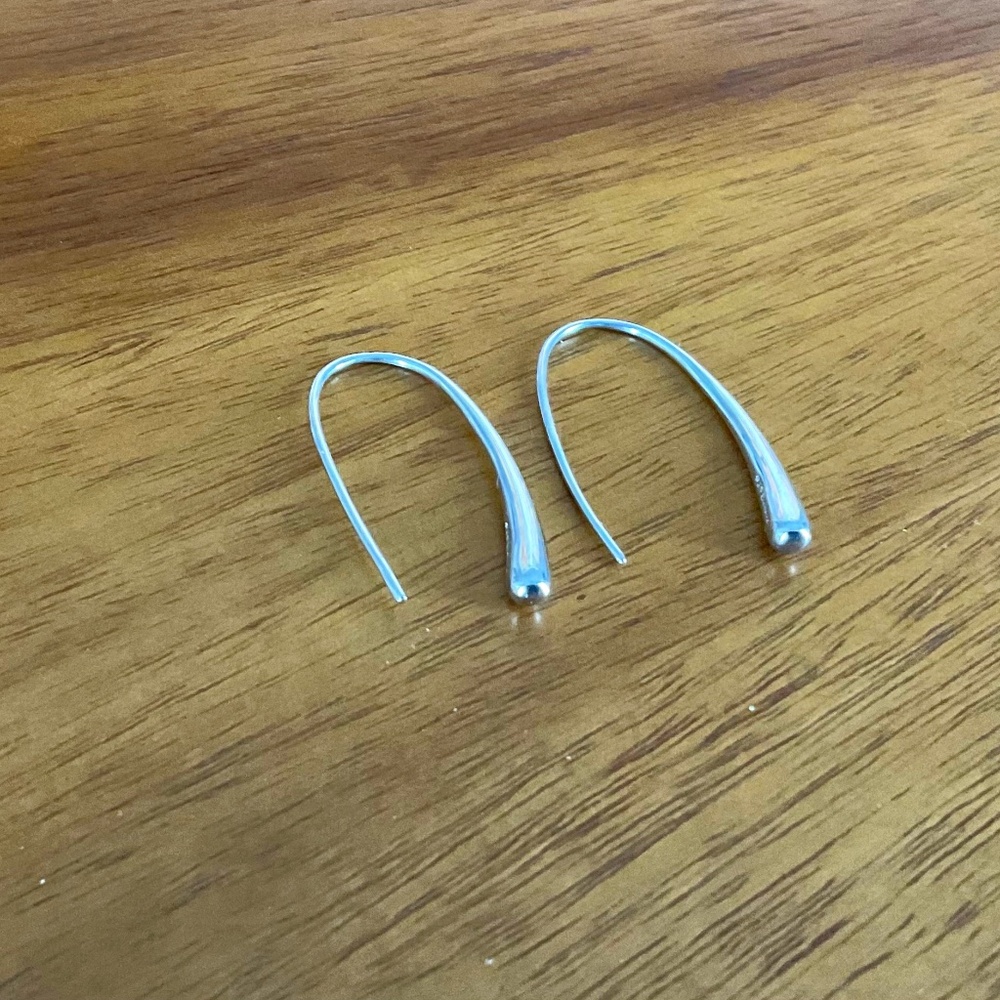Sterling silver half hoop earring